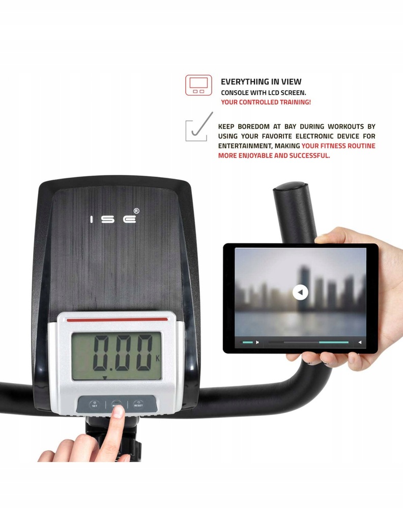 Rowerek Poziomy ISE SY-6826 Ergometer - obrazek 3