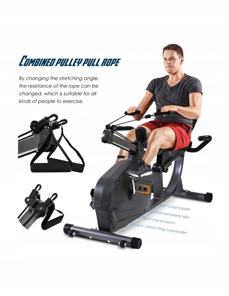 Rowerek Poziomy ISE SY-6910 Ergometer Uchwyty! - obrazek 7