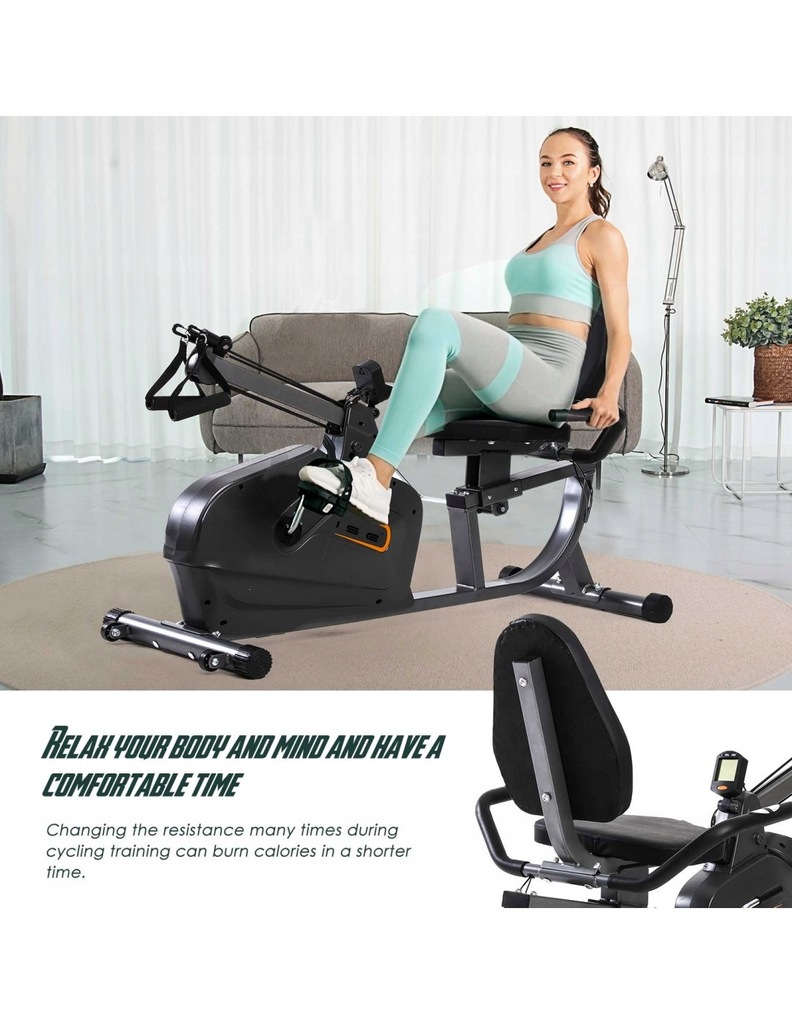 Rowerek Poziomy ISE SY-6910 Ergometer Uchwyty! - obrazek 6